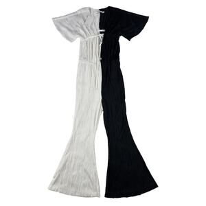 Marrisa Wilson - Etta Colorblock Jumpsuit in Black and White